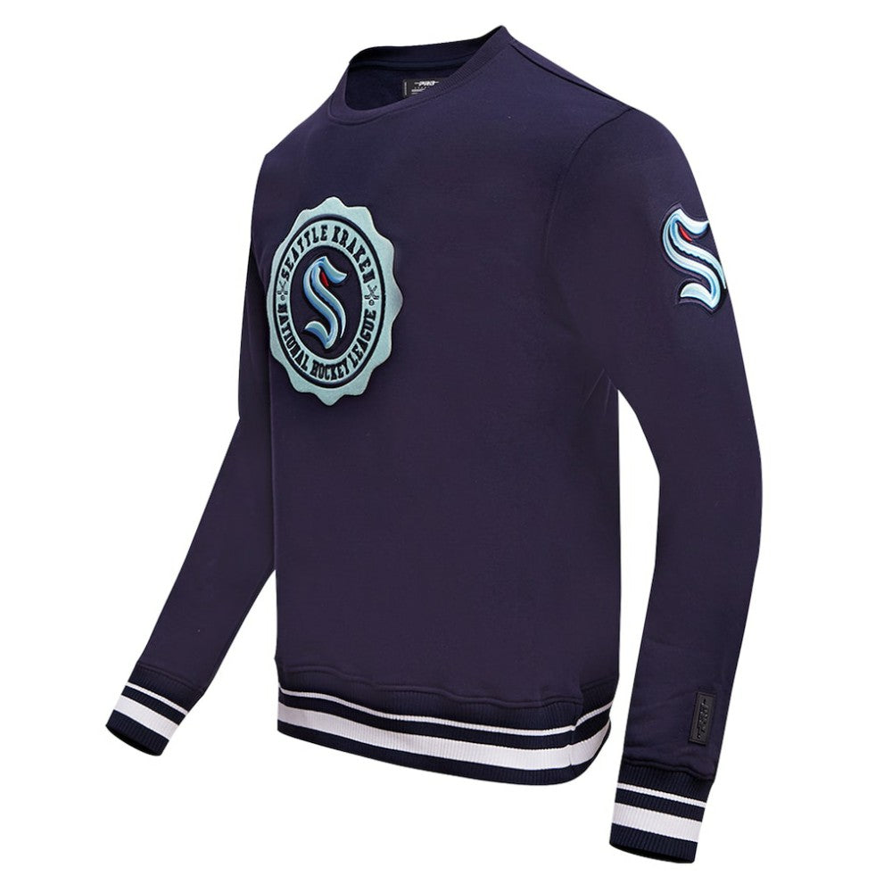 Seattle Kraken Pro Standard Crest Emblem Pullover Sweatshirt - Deep Sea Blue - NHL 200410537