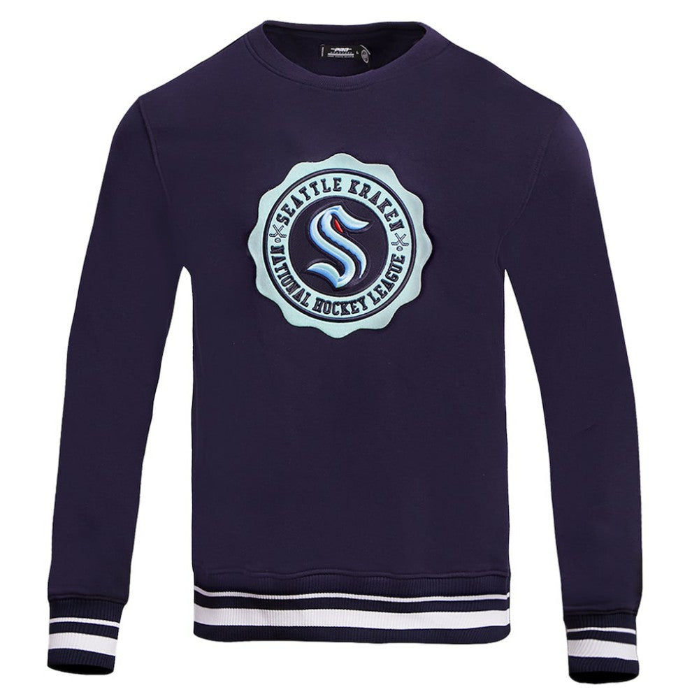 Seattle Kraken Pro Standard Crest Emblem Pullover Sweatshirt - Deep Sea Blue - NHL 200410537