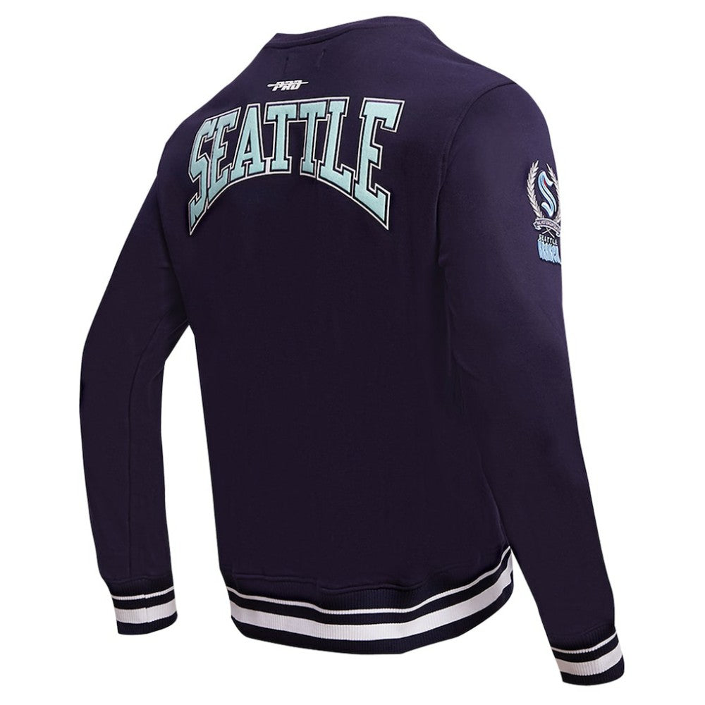 Seattle Kraken Pro Standard Crest Emblem Pullover Sweatshirt - Deep Sea Blue - NHL 200410537