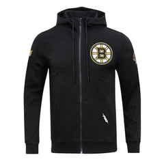 Boston Bruins Pro Standard Classic Chenille Full-Zip Hoodie Jacket - Black - NHL 200410601