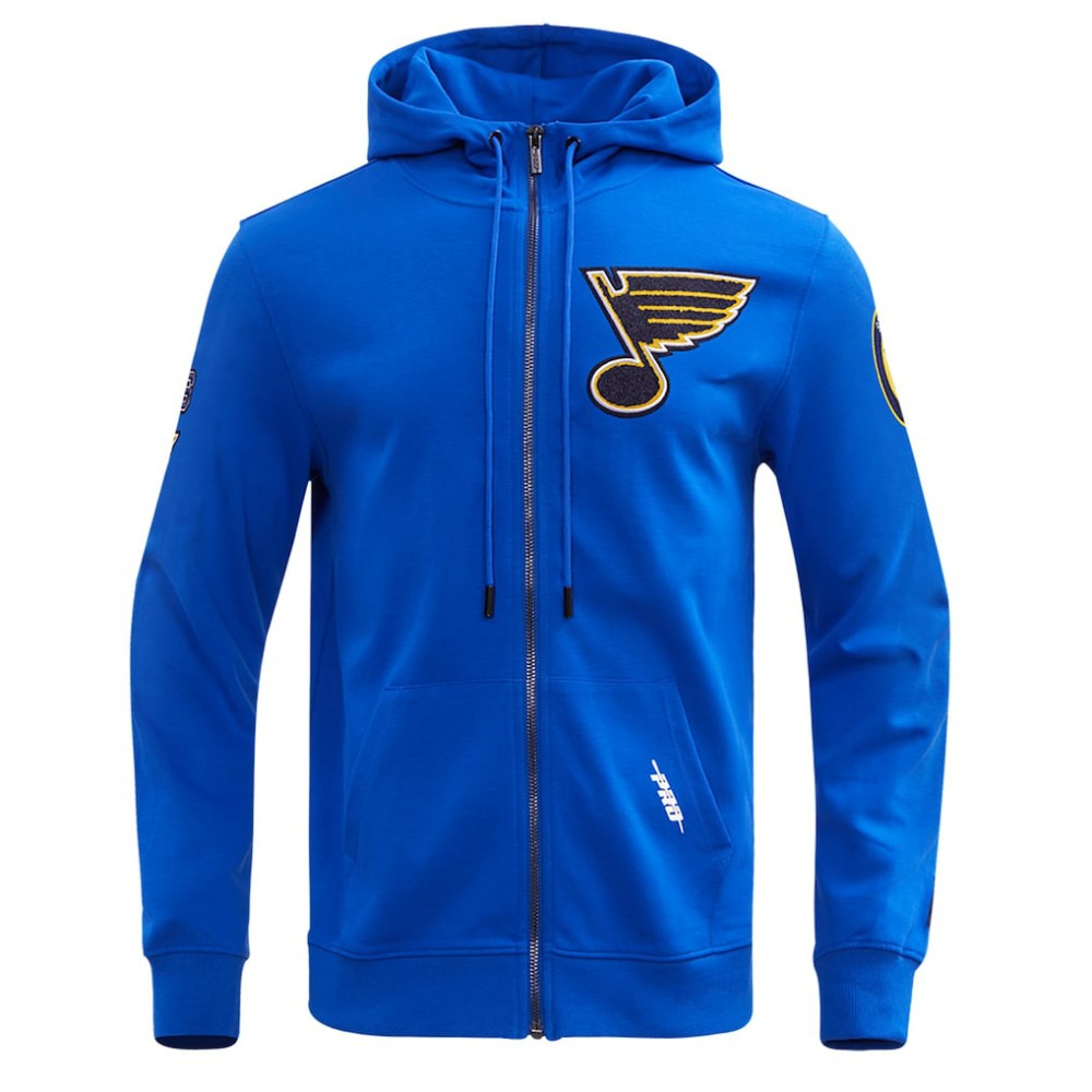 St. Louis Blues Pro Standard Classic Chenille Full-Zip Hoodie Jacket - Blue - NHL 200410614