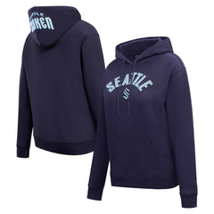 Seattle Kraken Pro Standard Women's Classic Chenille Pullover Hoodie - Navy - NHL 200410624