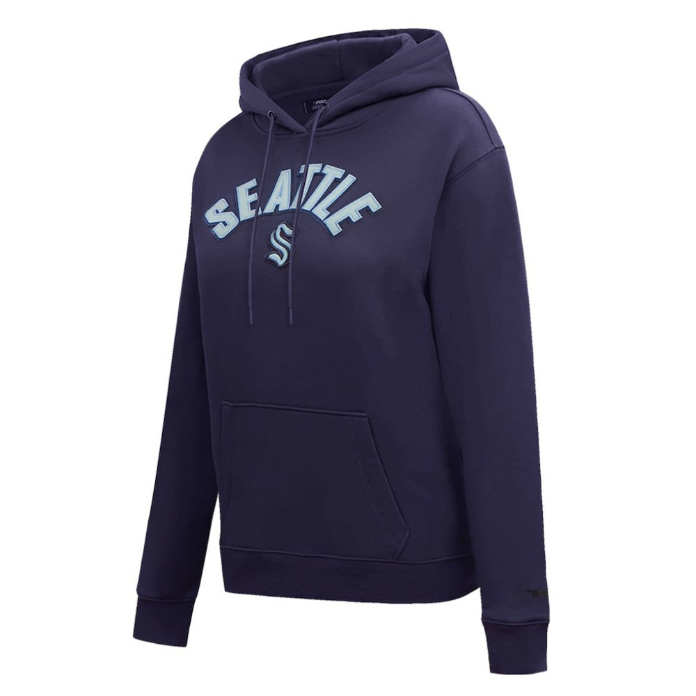 Seattle Kraken Pro Standard Women's Classic Chenille Pullover Hoodie - Navy - NHL 200410624
