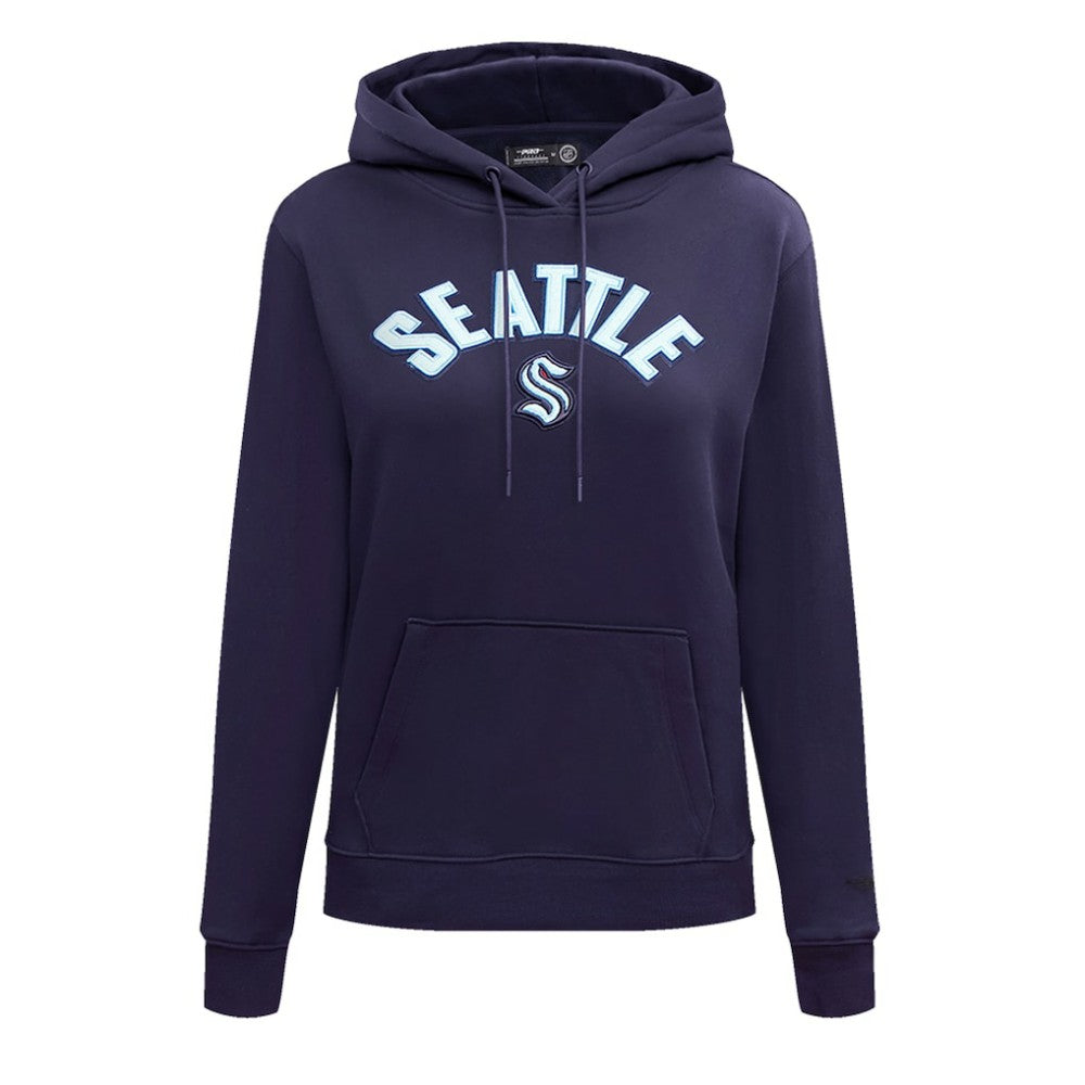 Seattle Kraken Pro Standard Women's Classic Chenille Pullover Hoodie - Navy - NHL 200410624