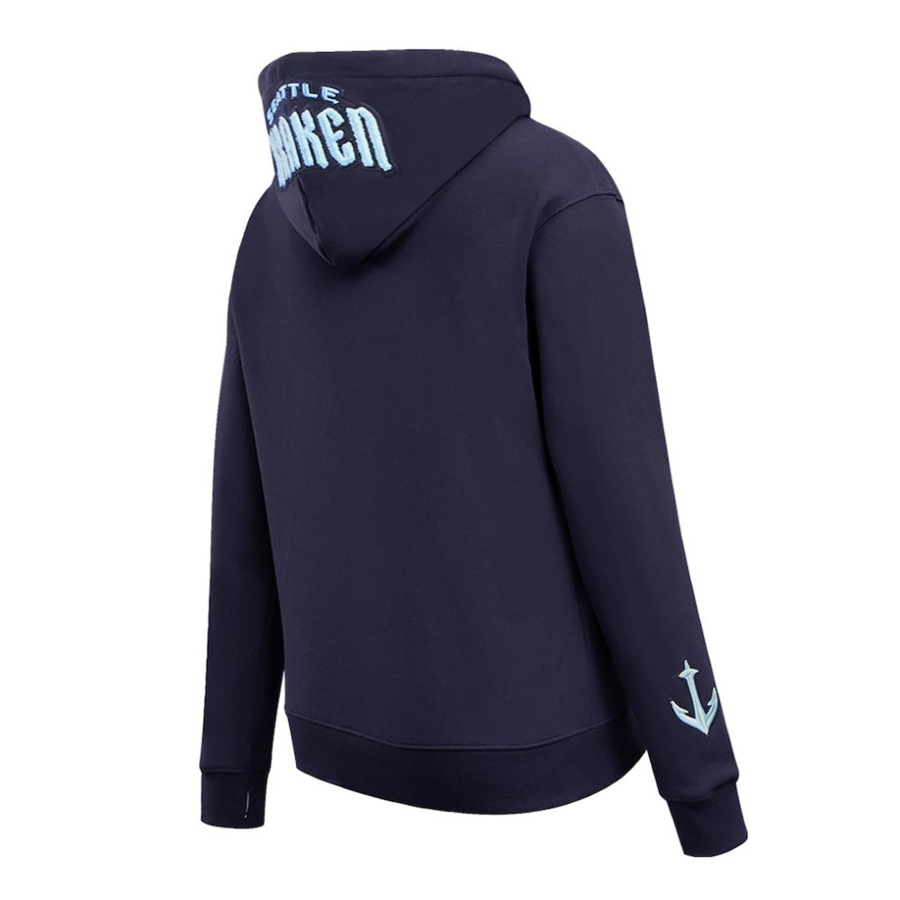 Seattle Kraken Pro Standard Women's Classic Chenille Pullover Hoodie - Navy - NHL 200410624