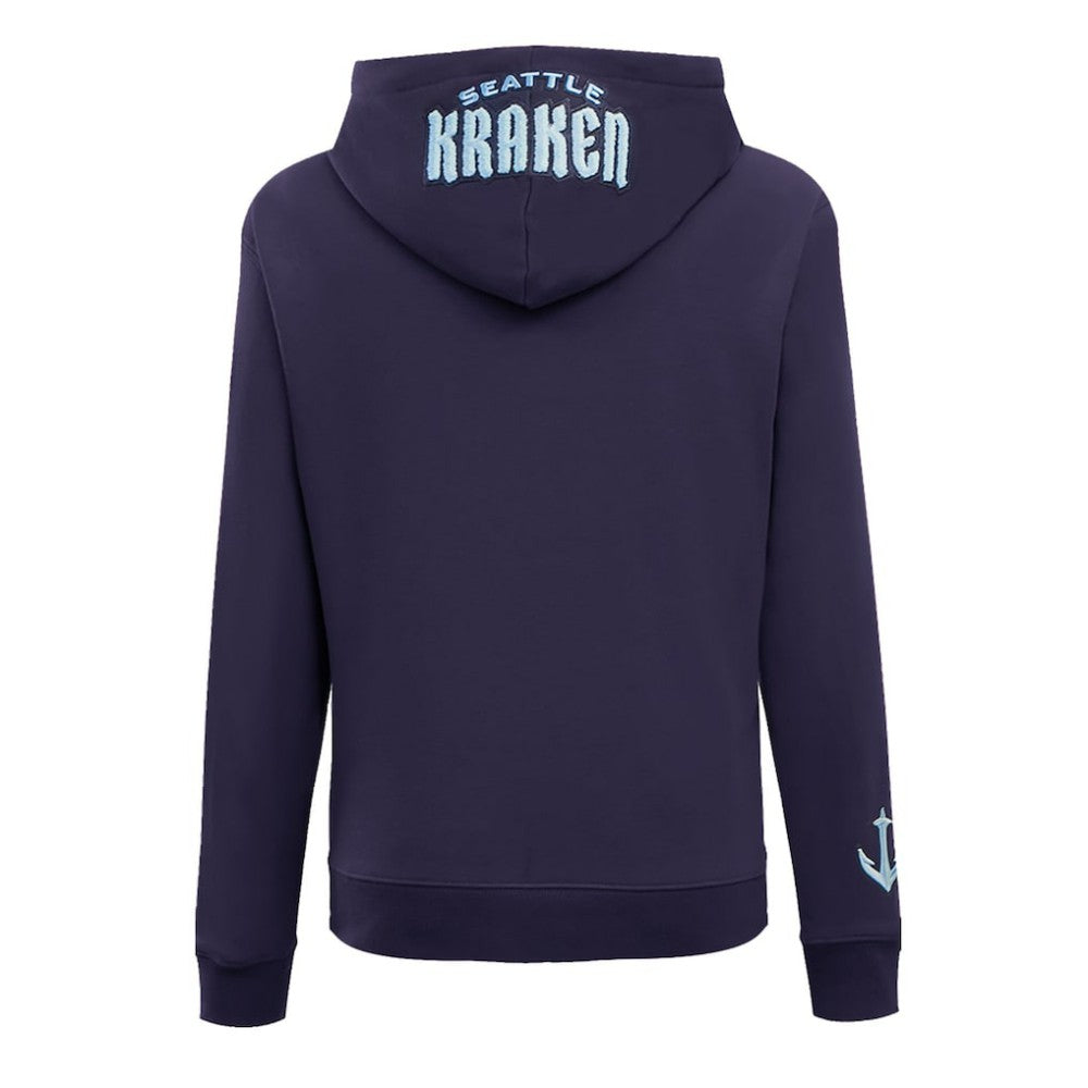 Seattle Kraken Pro Standard Women's Classic Chenille Pullover Hoodie - Navy - NHL 200410624