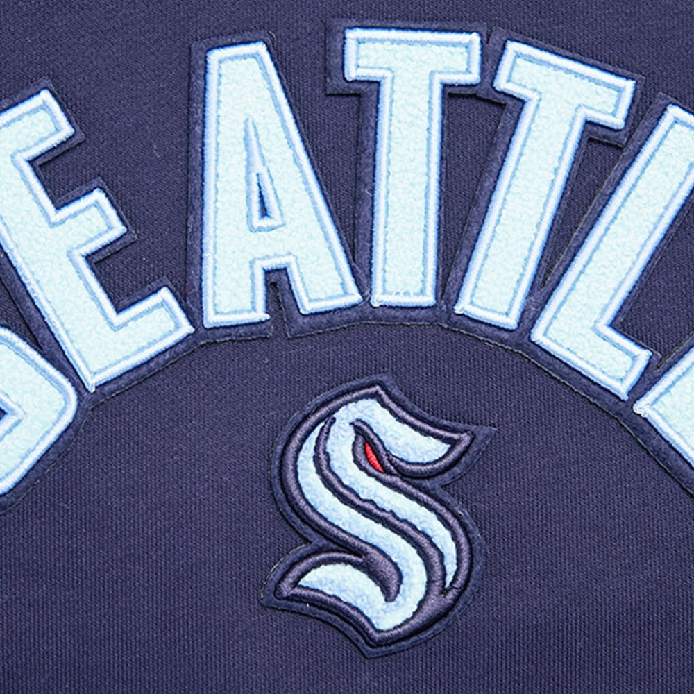 Seattle Kraken Pro Standard Women's Classic Chenille Pullover Hoodie - Navy - NHL 200410624