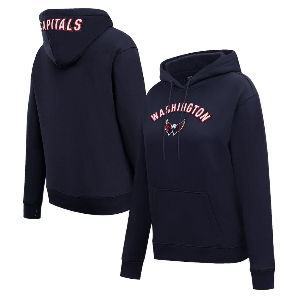 Washington Capitals Pro Standard Women's Classic Chenille Pullover Hoodie - Navy - NHL 200410626