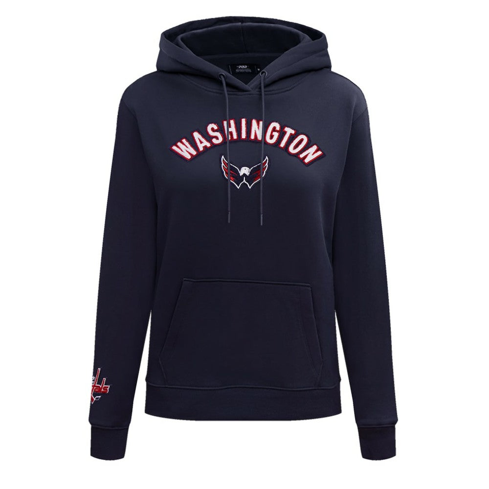 Washington Capitals Pro Standard Women's Classic Chenille Pullover Hoodie - Navy - NHL 200410626