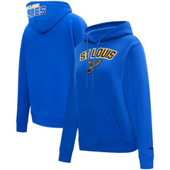 St. Louis Blues Pro Standard Women's Classic Chenille Pullover Hoodie - Blue - NHL 200410627