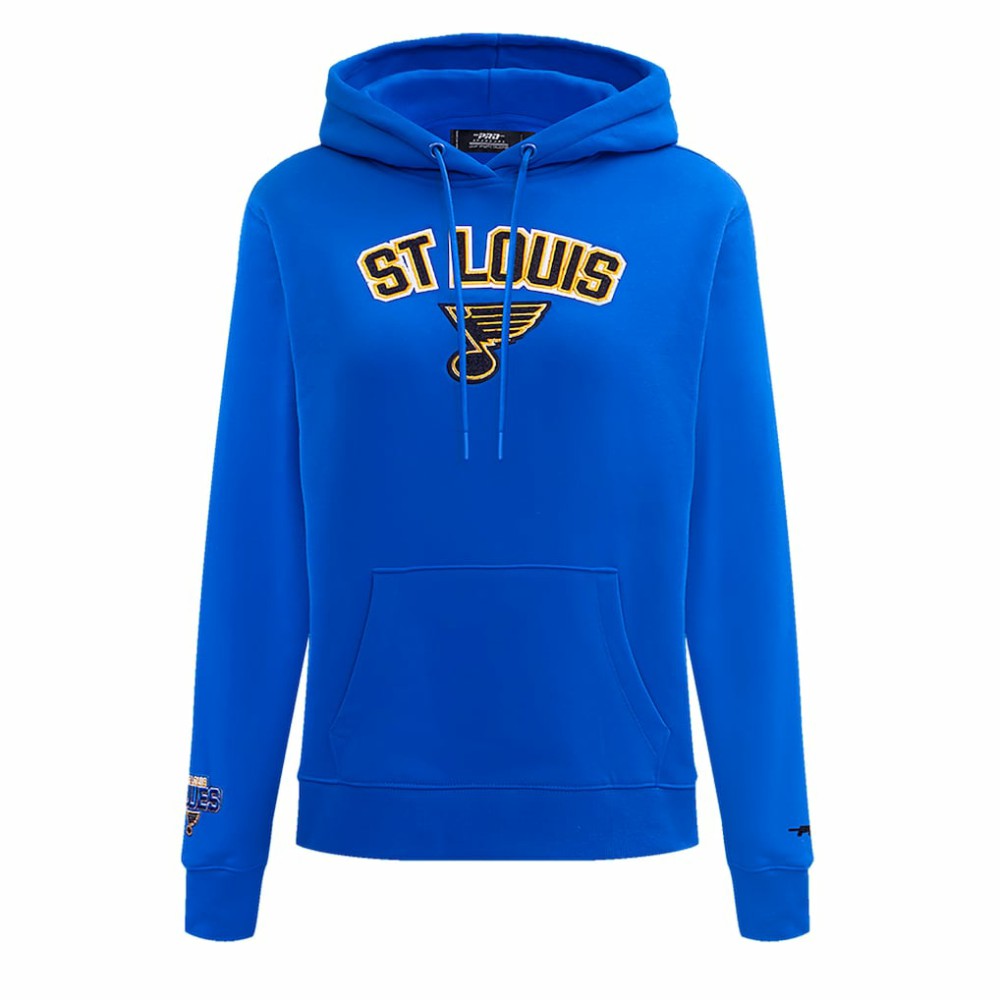 St. Louis Blues Pro Standard Women's Classic Chenille Pullover Hoodie - Blue - NHL 200410627