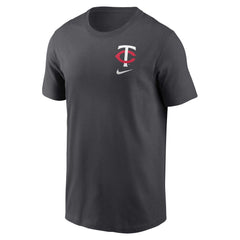Minnesota Twins Nike Logo Sketch Bar T-Shirt - Charcoal - Nike Online