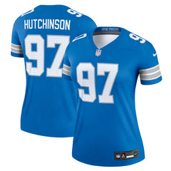 Nike Aidan Hutchinson Detroit Lions Women's Legend Player Performance Top Blue