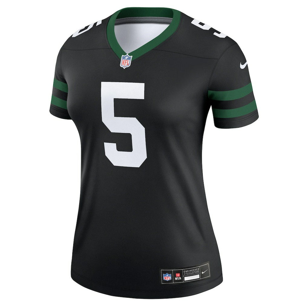 Nike Garrett Wilson New York Jets Women's Alternate Legend Player Performance Top Legacy Black