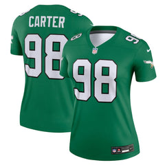 Nike Jalen Carter Philadelphia Eagles Women's Alternate Legend Player Performance Top Kelly Green