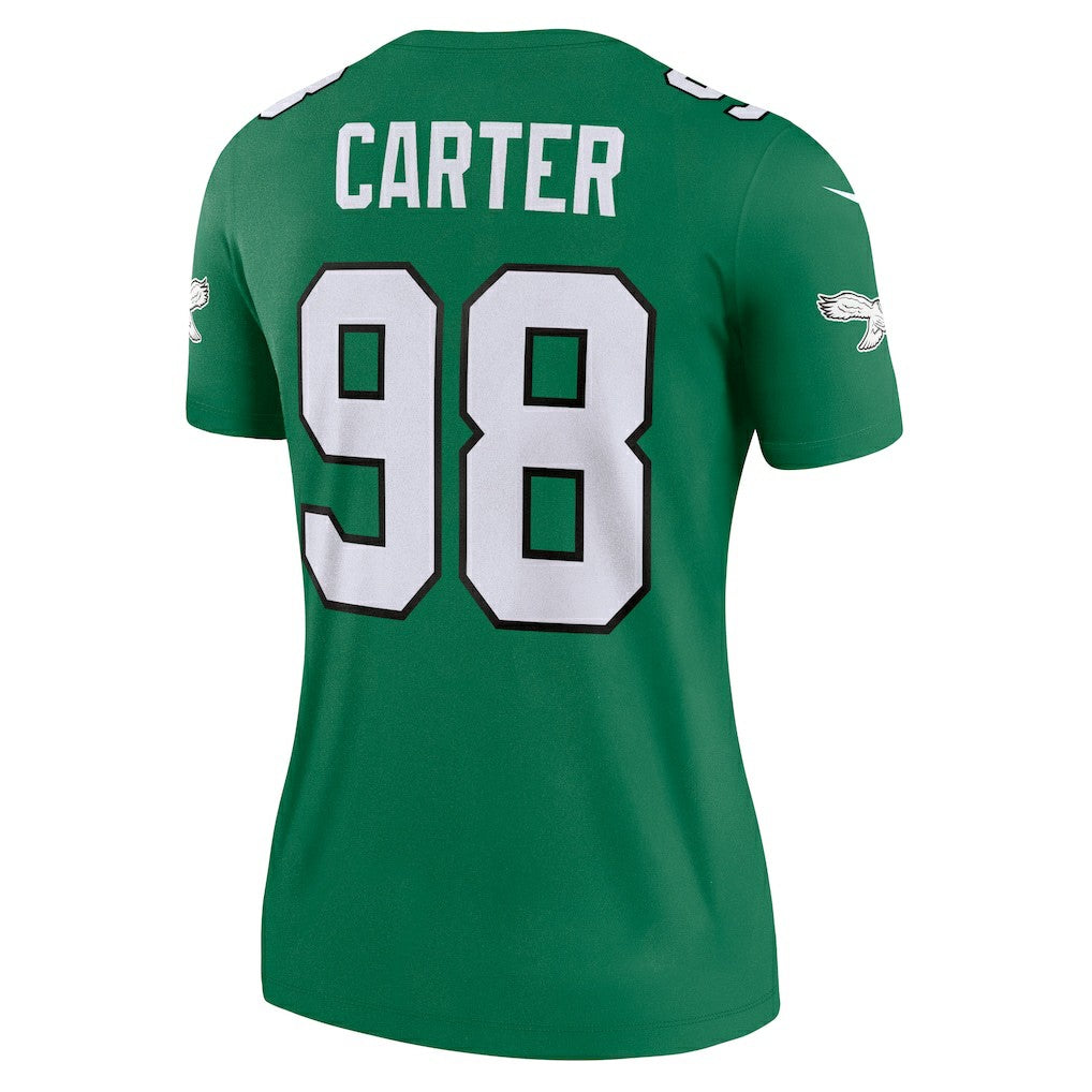 Nike Jalen Carter Philadelphia Eagles Women's Alternate Legend Player Performance Top Kelly Green