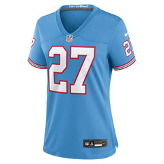 Nike Eddie George Tennessee Titans Women's Oilers Throwback Retired Player Game Jersey Light Blue