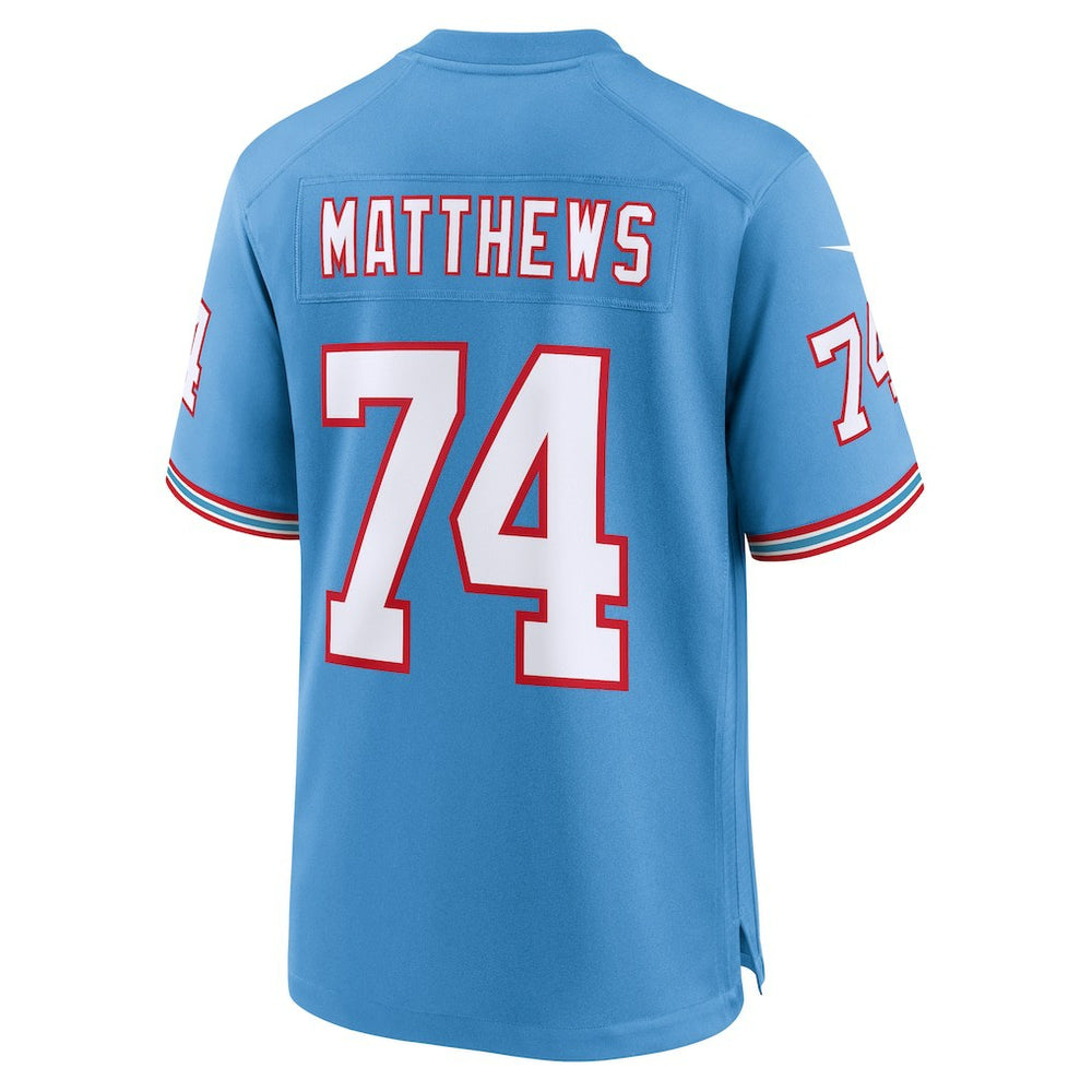 Nike Bruce Matthews Tennessee Titans Retired Player Alternate Game Jersey Light Blue