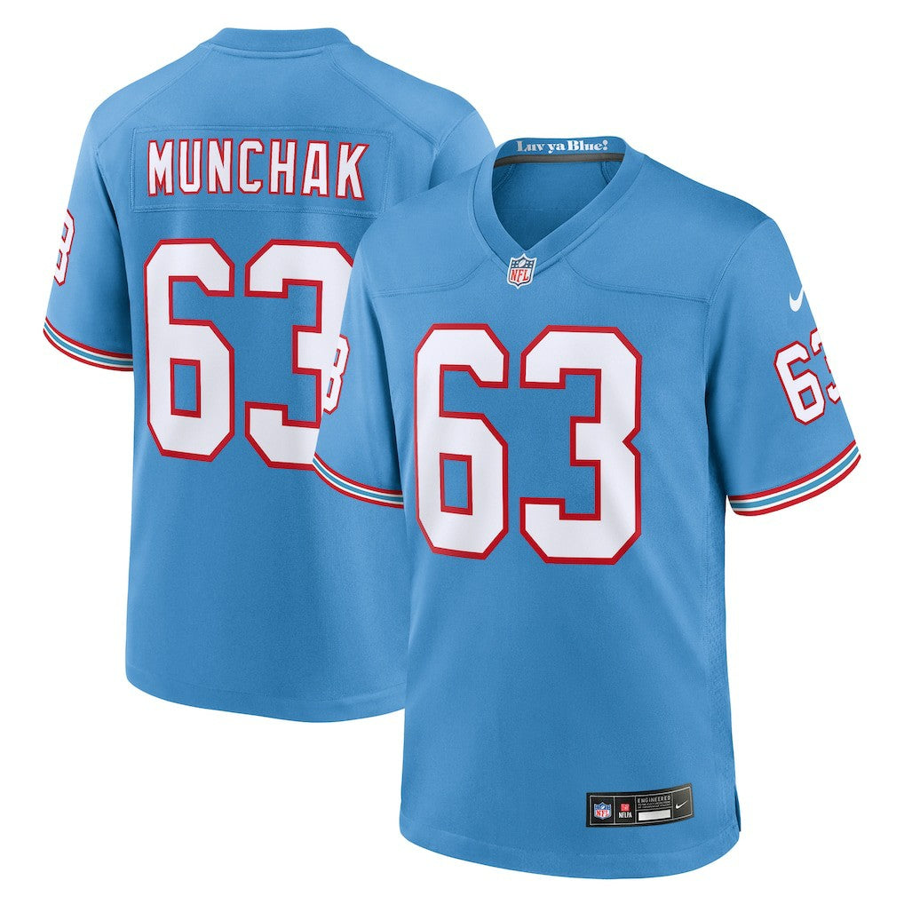 Nike Mike Munchak Tennessee Titans Retired Player Alternate Game Jersey Light Blue