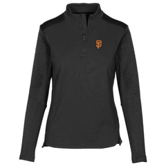 San Francisco Giants Levelwear Women's Daybreak Insignia 2.0 Quarter-Zip Pullover Top - Black - MLB on Sale