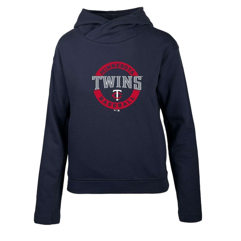 Minnesota Twins Levelwear Women's Evian Pullover Hoodie - Navy - MLB Online