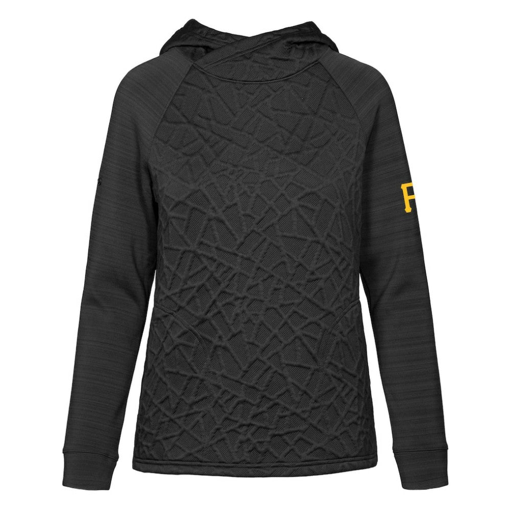 Pittsburgh Pirates Levelwear Women's Kenzie Insignia 2.0 Pullover Hoodie - Black - MLB Lifestyle