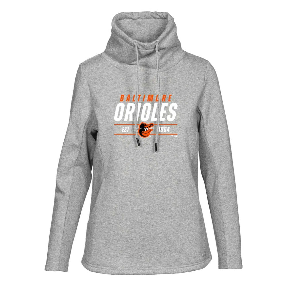 Baltimore Orioles Levelwear Women's Verve Loop Pullover Sweatshirt - Heather Gray - MLB Online