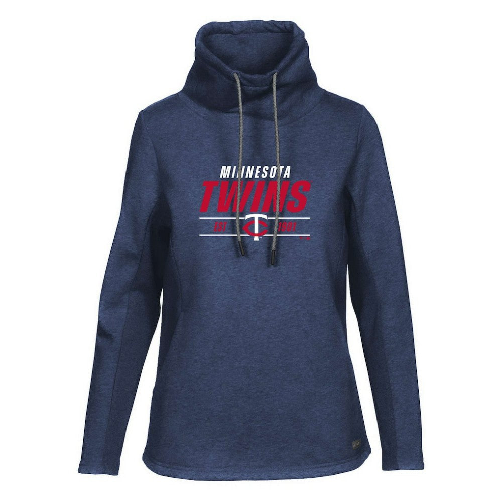 Minnesota Twins Levelwear Women's Verve Loop Pullover Sweatshirt - Navy - MLB Discount