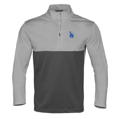 Los Angeles Dodgers Levelwear Pursue Insignia 2.0 Quarter-Zip Pullover Top - Gray/Charcoal - MLB Online