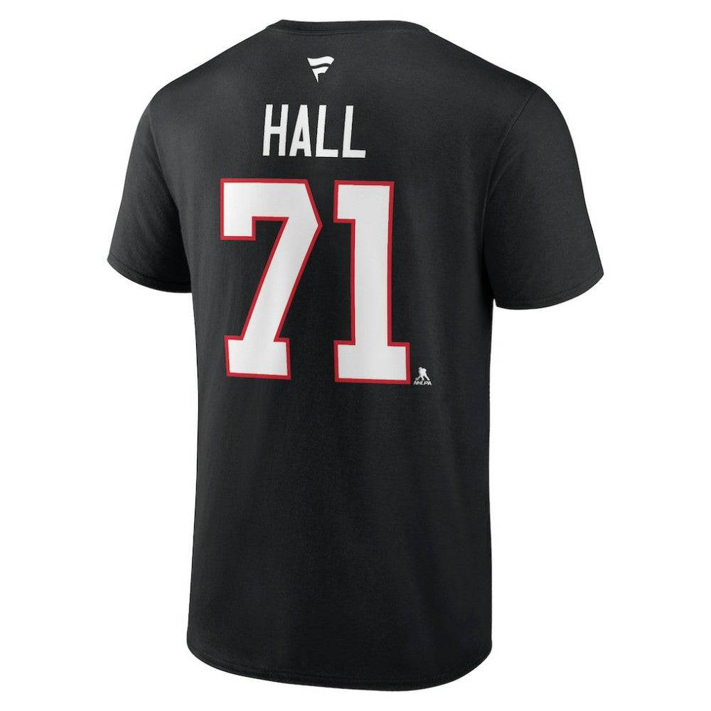 Taylor Hall Chicago Blackhawks Fanatics Authentic Stack Name & Number T-Shirt - Black - NHL 200421433