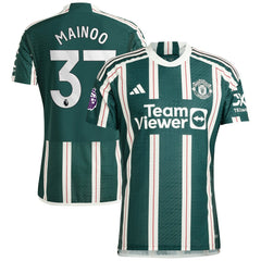 Kobbie Mainoo Manchester United 2023/24 Away Player Jersey Green - Adidas for sale