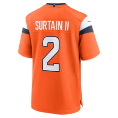 Nike Patrick Surtain II Denver Broncos Mile High Collection Game Jersey Orange