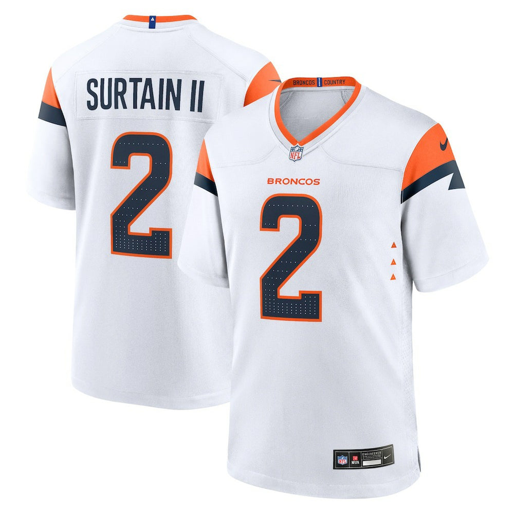 Nike Patrick Surtain II Denver Broncos Mile High Collection Game Jersey White