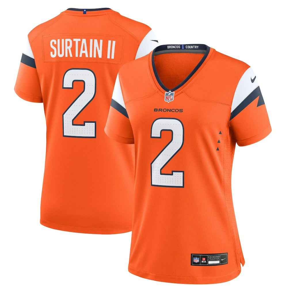 Nike Patrick Surtain II Denver Broncos Women's Mile High Collection Game Jersey Orange