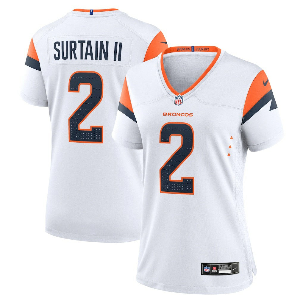 Nike Patrick Surtain II Denver Broncos Women's Mile High Collection Game Jersey White
