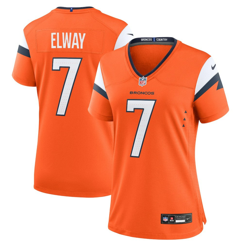 Nike John Elway Denver Broncos Women's Mile High Collection Retired Player Game Jersey Orange