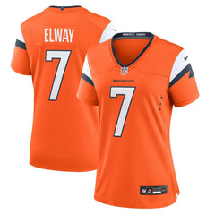 Nike John Elway Denver Broncos Women's Mile High Collection Retired Player Game Jersey Orange