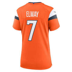 Nike John Elway Denver Broncos Women's Mile High Collection Retired Player Game Jersey Orange