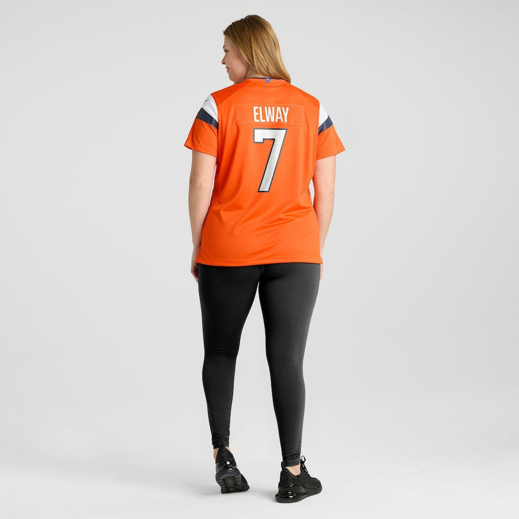 Nike John Elway Denver Broncos Women's Mile High Collection Retired Player Game Jersey Orange