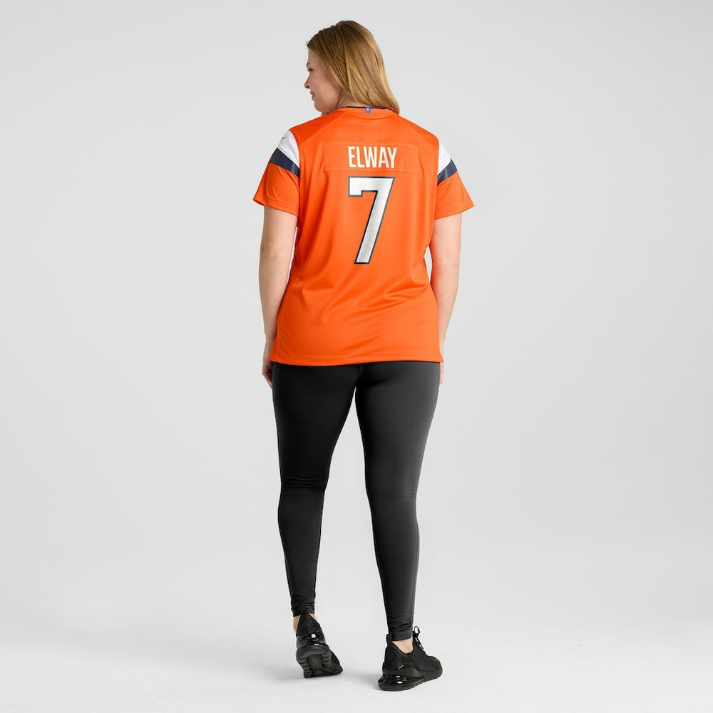 Nike John Elway Denver Broncos Women's Mile High Collection Retired Player Game Jersey Orange