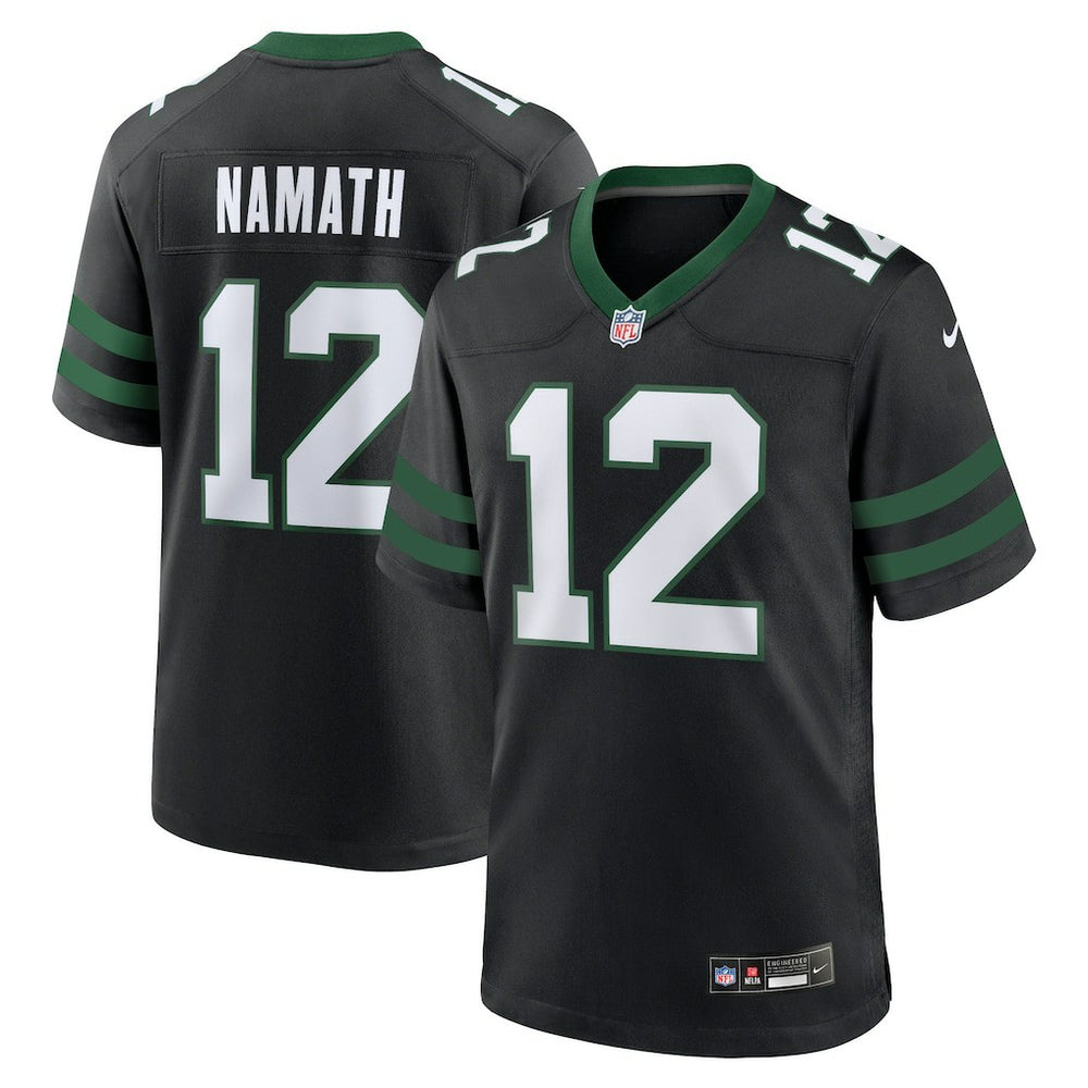 Nike Joe Namath New York Jets Alternate Retired Player Game Jersey Legacy Black