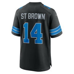Nike Amon-Ra St. Brown Detroit Lions 2nd Alternate Game Jersey Black