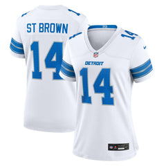 Nike Amon-Ra St. Brown Detroit Lions Women's White Game Jersey White