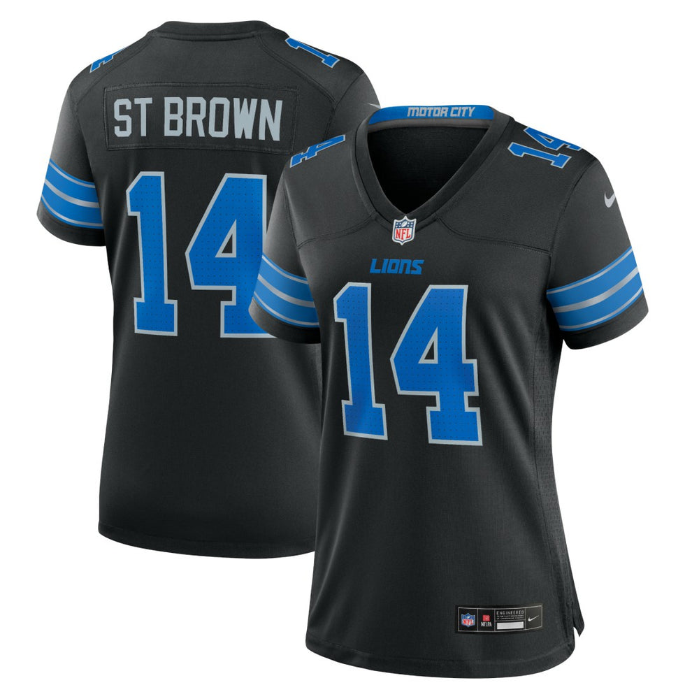 Nike Amon-Ra St. Brown Detroit Lions Women's 2nd Alternate Game Jersey Black