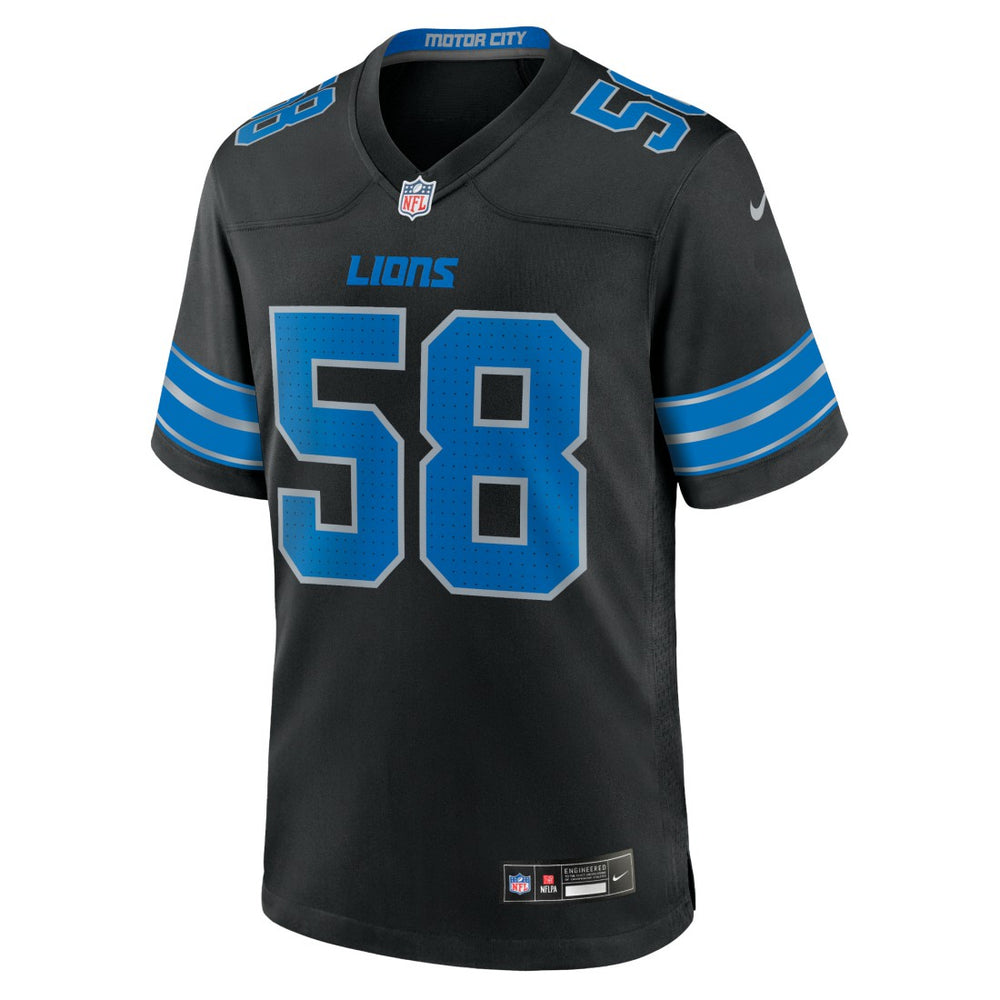 Nike Penei Sewell Detroit Lions 2nd Alternate Game Jersey Black