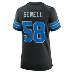 Nike Penei Sewell Detroit Lions Women's 2nd Alternate Game Jersey Black