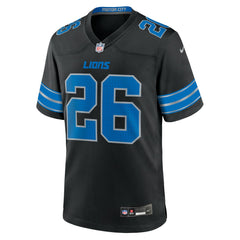 Nike Jahmyr Gibbs Detroit Lions 2nd Alternate Game Jersey Black