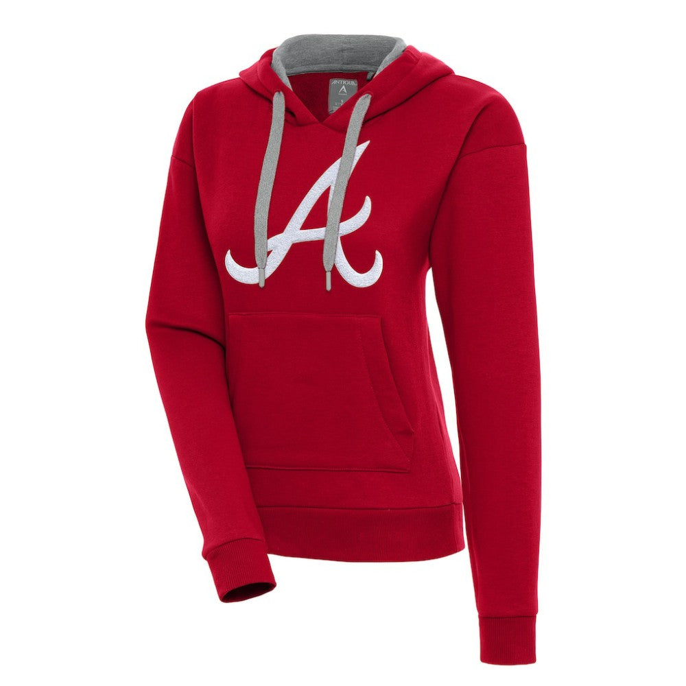 Atlanta Braves Antigua Women's Victory Pullover Hoodie - Red - MLB Online