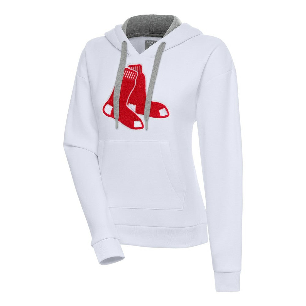 Boston Red Sox Antigua Women's Victory Pullover Hoodie - White - MLB Sale