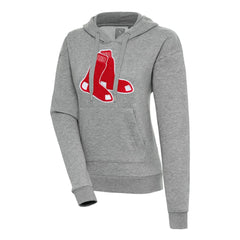 Boston Red Sox Antigua Women's Victory Pullover Hoodie - Heather Gray - MLB Online